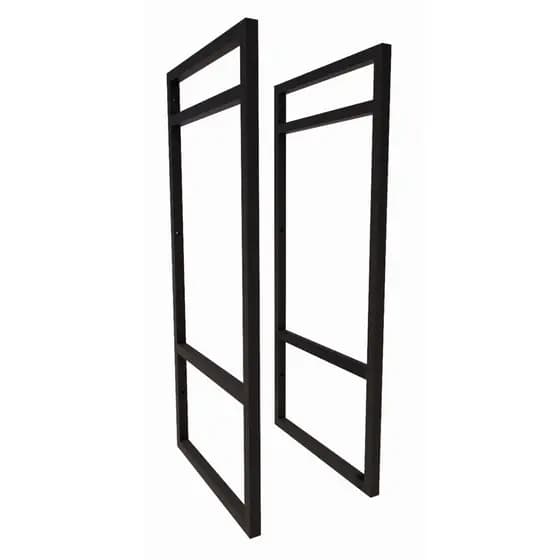 2 Suporte Prateleira Nicho Duplo Estilo Industrial Suspensa Parede Teto 60x28cm