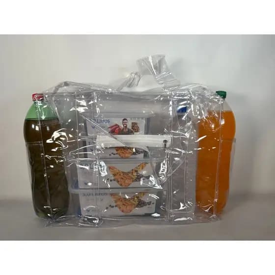 kit com 10 Bolsa Transparente 100% PVC/Piscina/Praia/Enfermagem/Jumbo/Multiuso