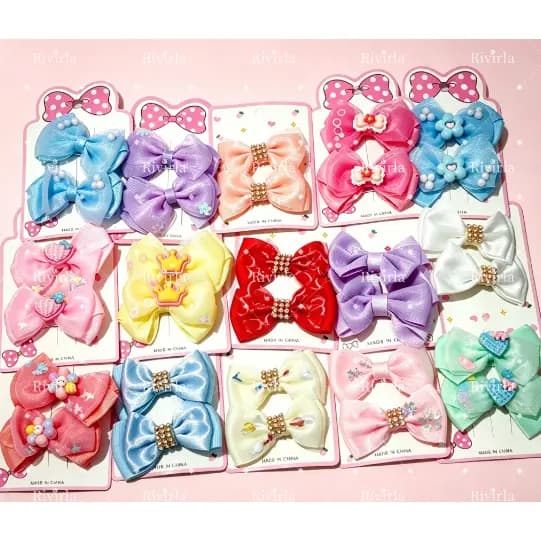 Kit 10 Laços de Cabelo Infantil Bico de Pato
