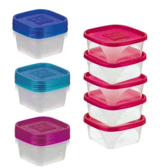 Kit De Potes Plastico Mini Pote Barcelona Com Potes De 230ml Livre de Bpa Cores Sortidas - JAGUAR