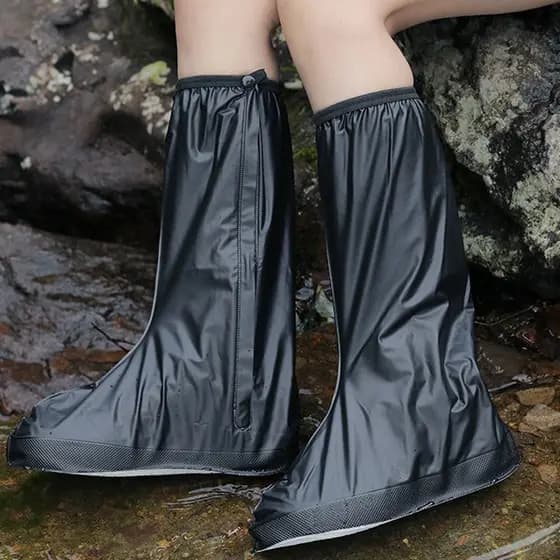 Bota Galocha Impermeável Polaina Unissex para Chuva Motoqueiro | Cobre Sapato Borracha Antiderrapante