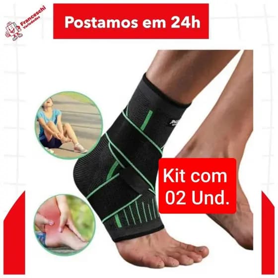 02 Tornozeleiras Ortopédica com ajuste profissional produto de qualidade resistente original