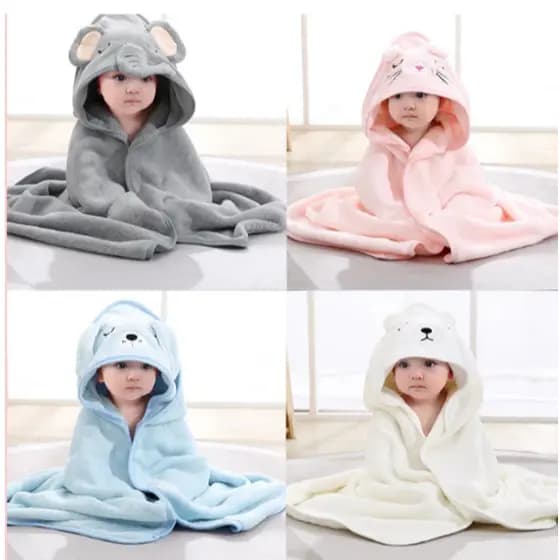 Toalha De Banho Bebê Capuz Roupão Infantil Recém Nascido Criança Bichinho Absorvente