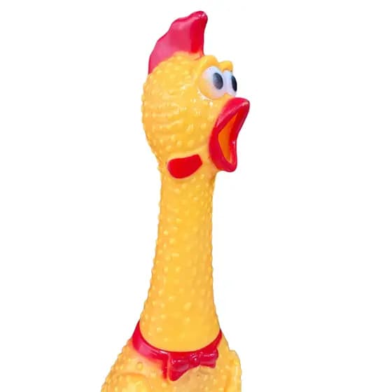 Galinha brinquedo 30cm Mordedor faz Barulho Borracha Mordedor para Cachorro