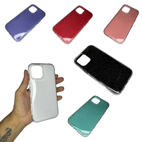 Capinha Case Capa Iphone CP12PMG Capinha Iphone 12 Pro Max Glitter Diversas Cores Proteção Segurança