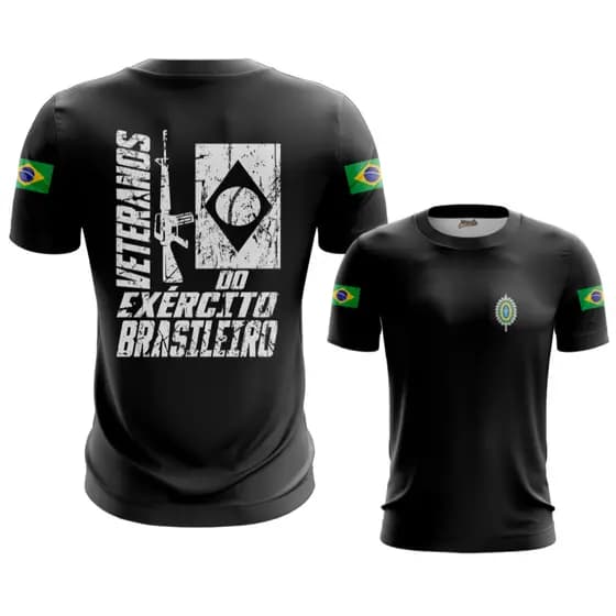 Camisa Camiseta Veteranos exército Brasileiro Brasil dryfit camisa casual esportiva treino