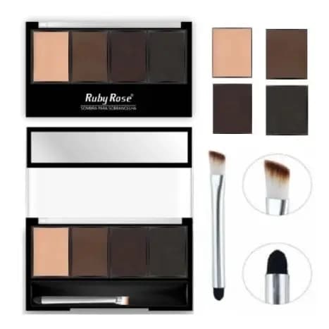 Trio de Sombras para Sobrancelhas Alta Pigmentação Ruby Rose