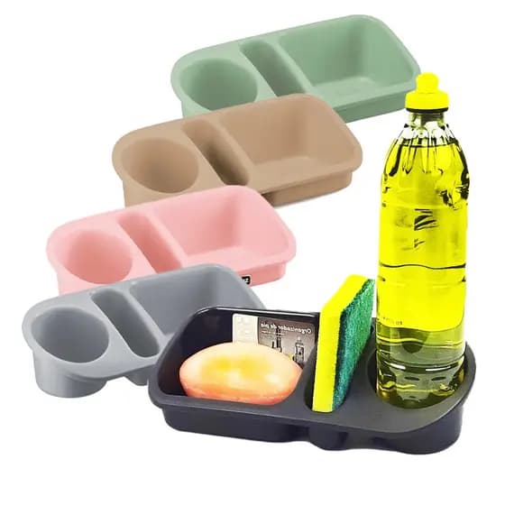 Organizador de Pia Porta Detergente Suporte Esponja Sabão Cozinha