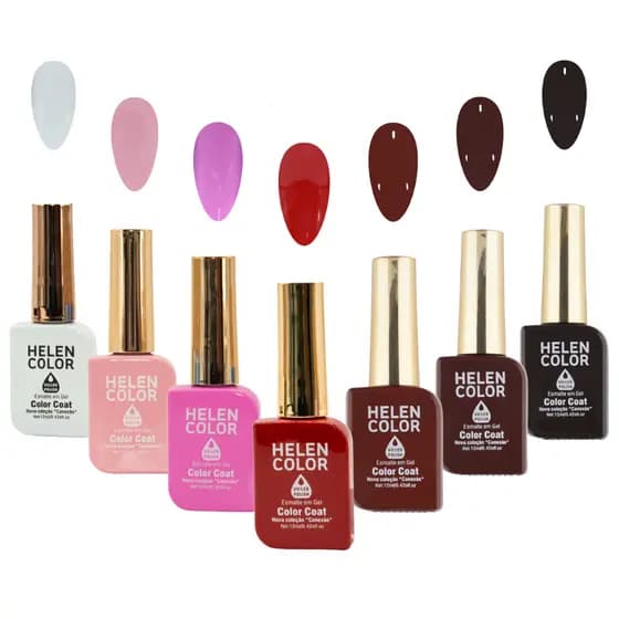 Esmalte Em Gel Helen Color 12ml Conexão UV/LED Cores 201 a 250
