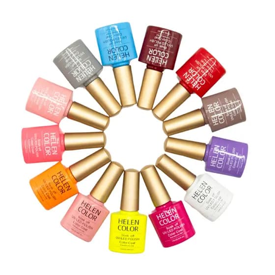 Esmalte em Gel Helen Color UV/ LED 10ml, Cores 221 em diante, Compre acima de 12pcs e Ganhe 1 Gel 15g da Helen Color.