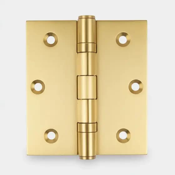 Dobradiça Portas 3,5 x 3 Aço Inox Dourado Gold com Rolamento