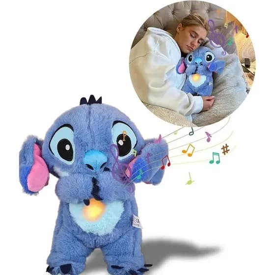 Kawaii Plush Doll Som de Sono Calmante com Air Bag e Brinquedos de Respiração