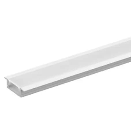 Perfil Alumínio 2m para Fita LED 3010 Embutir | Kit Perfil Fita LED 1M Cada Barra