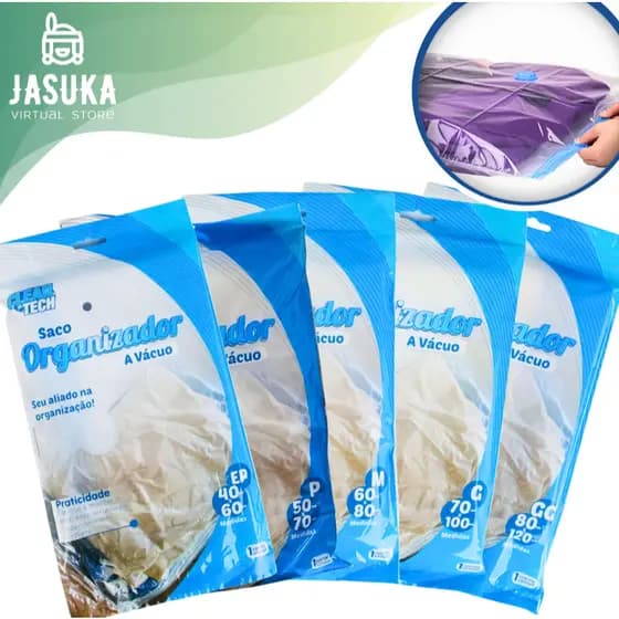 Saco Organizador para Embalar a Vácuo Roupas Cobertores e Mala Ganhe Espaço e Praticidade!