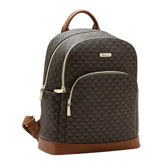 Mochila Feminina New Elemento Gráfico - Chenson 8485618 - Café