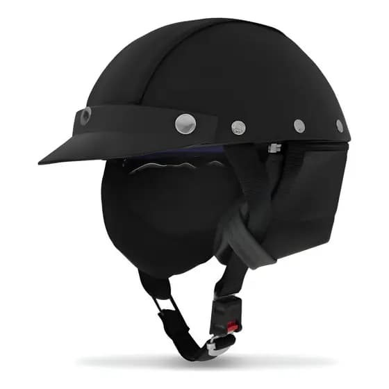 Capacete Couro Coquinho Pro Tork Custom Bike Moto Cor Preto Moto Elétrica Scooter Patinete
