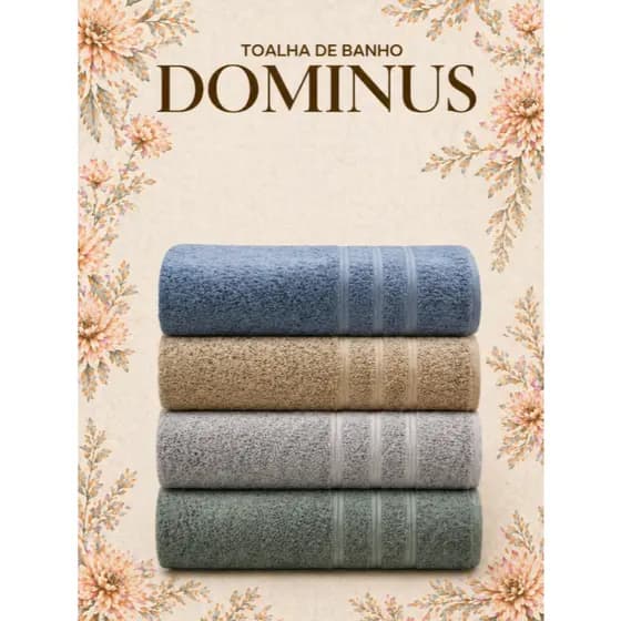 TOALHA DE BANHO DOMINUS - ALGODÃO - TOALHA MACIA - 70X140 CM