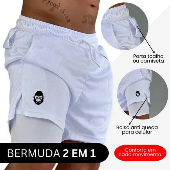 Shorts KONG 2em1 Crossfit Atividades Físicas