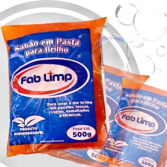 Kit 10 Unidades Sabão Em Pasta Para Brilho Lava Louças Multiação