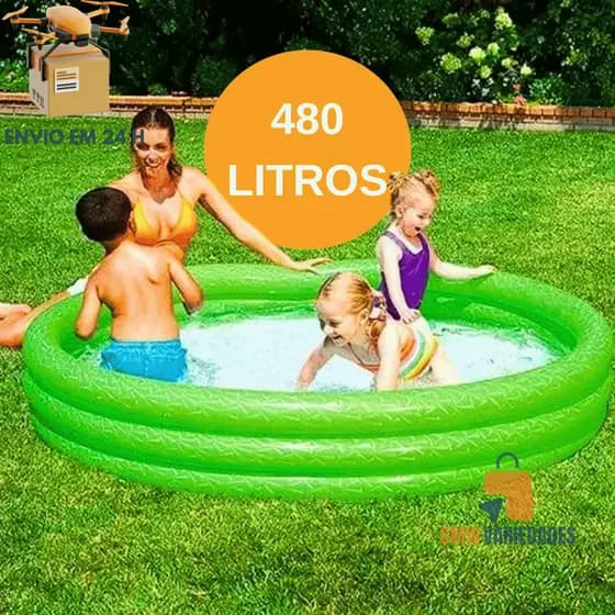 Piscina Inflável Infantil Capacidade 480 litros Bestway Para Crianças Super Resistente