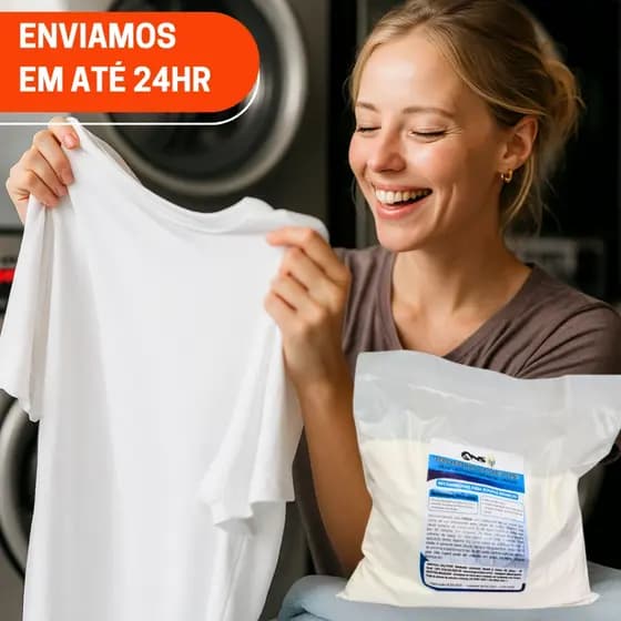 Percarbonato De Sódio Puro 100% Tira Manchas Refinado 1Kg Limpador Roupas Clareador Geral