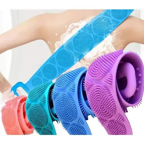Esponja Silicone Massageadora Escova Banho Lava Corpo Todo Bucha Esfoliação