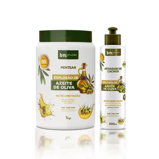 Kit Creme de Pentear Azeite de Oliva + Ativador | bn.Cachos