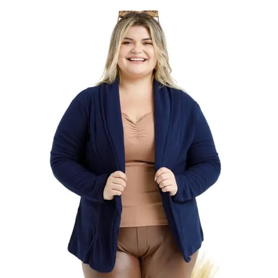 Blazer Tipo Teddy Abertinho Peluciado Super Quentinho Para O Outono Inverno e Dias de Frio 12723A