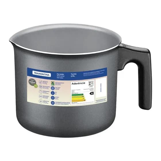 Leiteira Fervedor Canecão Tramontina Turim Alumínio Antiaderente CHUMBO1,7 Litros Café Chá Cozinha