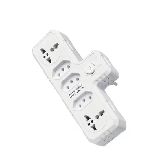 Conector de Extensão Filtro de Linha Adaptador de Tomada STARMega ST-882 – 4 Tomadas + Universal com Botão