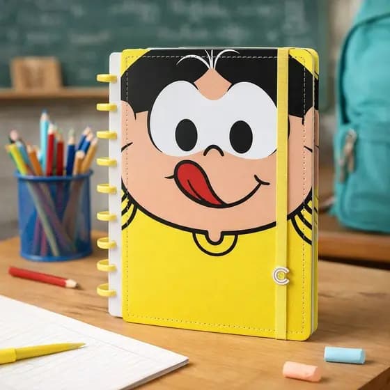 caderno inteligente magali turma monica caderno discos removiveis universitario grande estudo escola