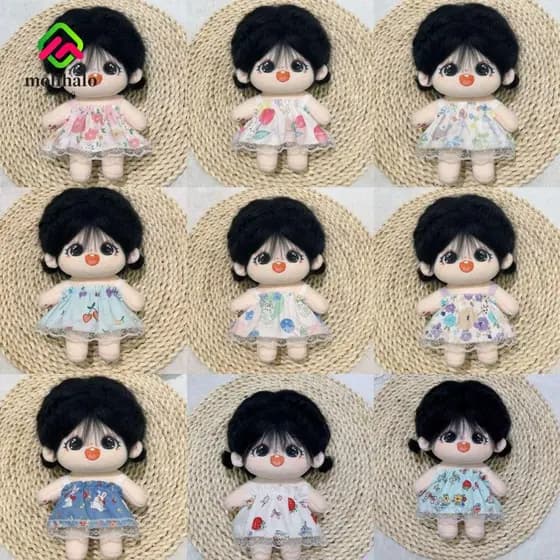MOLIHALO Vestido De Princesa , Acessórios Fofos , Bonecas , Roupas Lindas , Boneca De Algodão De 20 Cm/EXO Idol