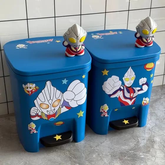 Diga Ultraman lata de lixo doméstica sala de estar bonito alto valor dos desenhos animados quarto das crianças menino ba