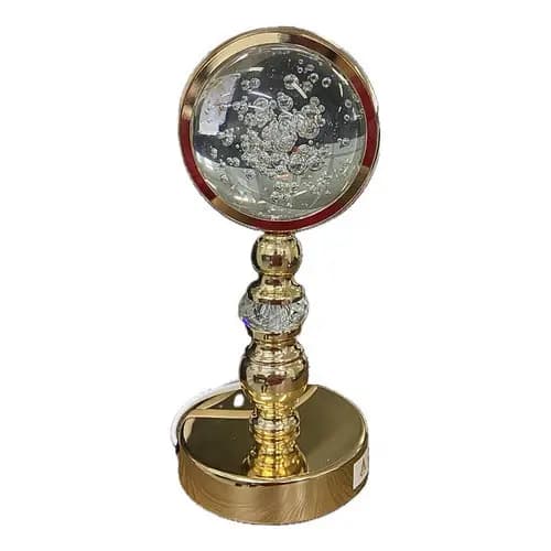 Luminária De Mesa Globo Redondo Bolhas Dourada Gold três Cores Linda Luminária Casa Escritório Resistente Vidro e tomada