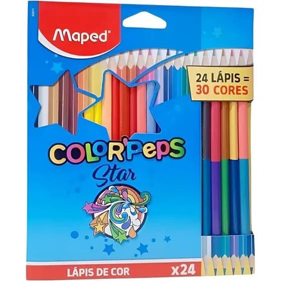 Lapis de Cor Maped 24 Lapis e 30 Cores ColorPeps
