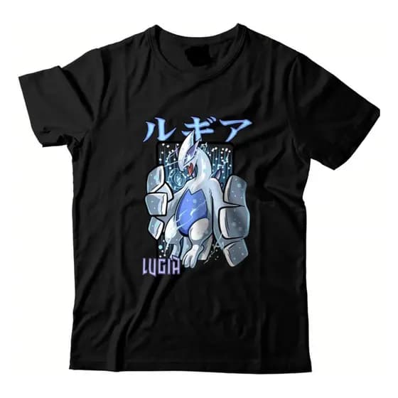 Camiseta Lugia Lendario Unissex Camisa Anime Pokemon