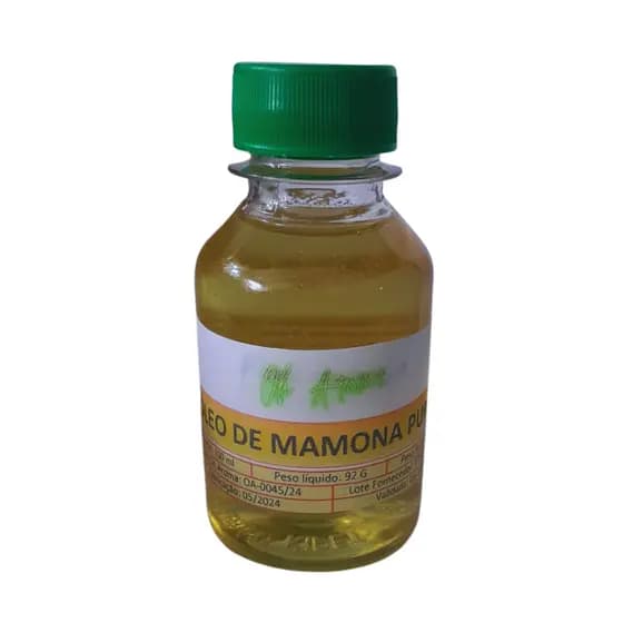 Óleo De Mamona Prensado A Frio 100% Puro 100ml
