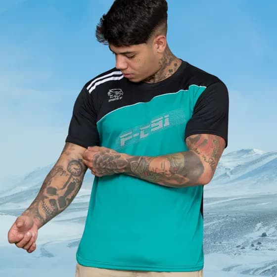 Camisa DRYFIT Masculina Colorida Leve Respirável Para Atividades Fisicas Roupa de Academia