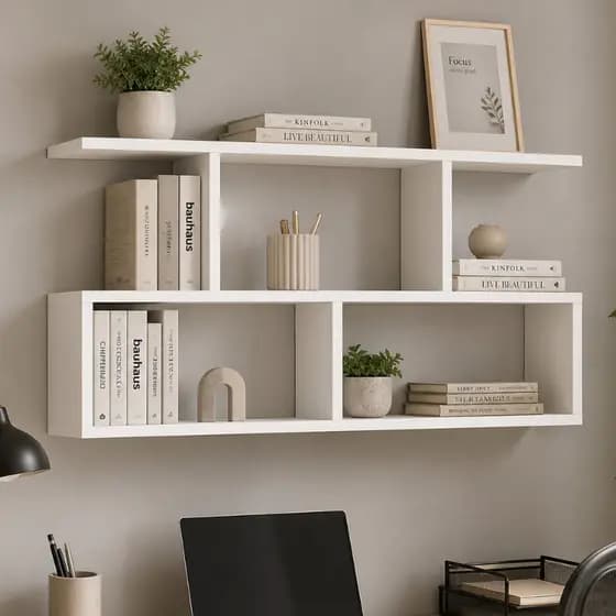Nicho Organizador Multiuso Em Mdf Branco Nicho Decorativo Para Livros Quarto