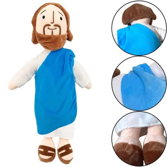 1 PCS Jesus Doll Plush Figura De Páscoa Decoração Casa Virgem Maria Almofada Educacional Toy Recheada