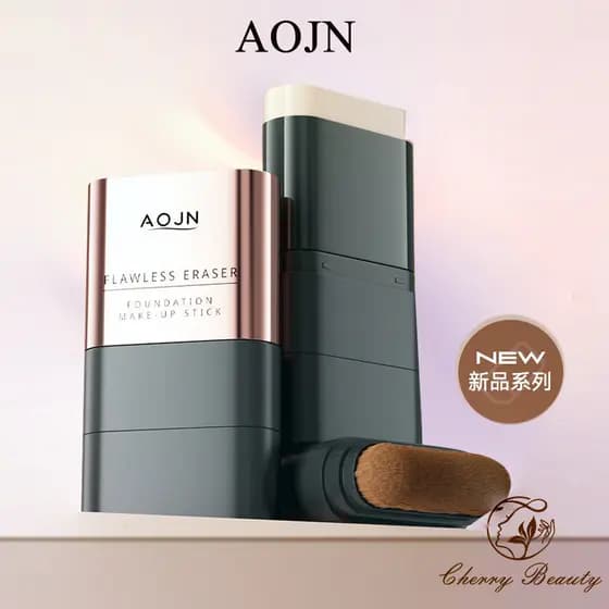 AOJN Flawless Eraser Foundation Stick sem colante em pó segurando corretivo de maquiagem à prova d'água controle de óleo