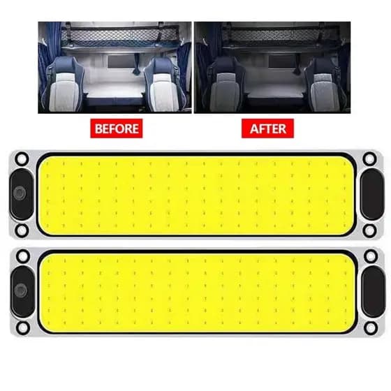 Barra de Luz de Teto 12-24V 108 LED Lâmpada COB Para interior De Caminhão Combi Vam Barco Veículos