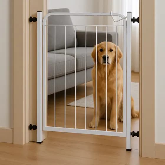 Portão Pet 68 a 132cm Grade de Proteção Para Cachorro Ideal Para Casa e Corredor Promoção