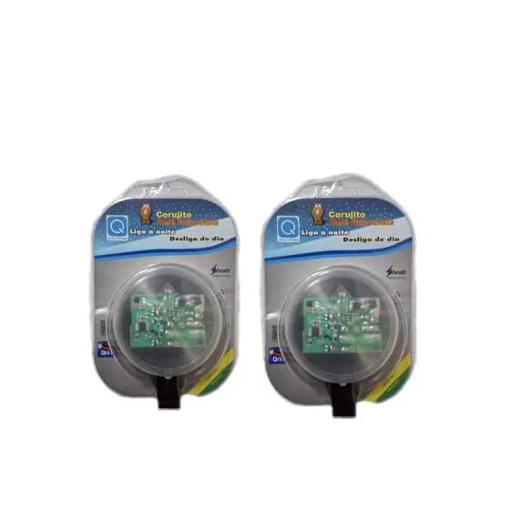 KIT 2 UNID Rele Fotocelula Corujito - QR51 Qualitronix (Liga à noite e Desliga ao amanhecer)