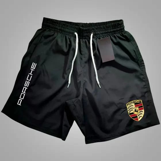 Bermuda Mauricinho tactel.- PORSCHE 01- Acade, treino, crosmia,corrida sfit