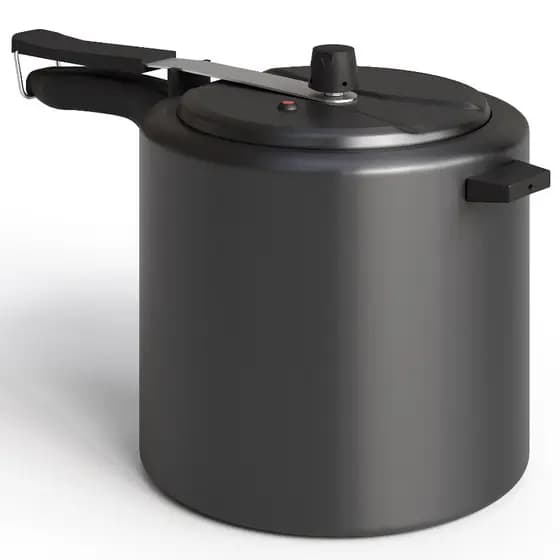 Panela De Pressão Preta Antiaderente em Alumínio Culinária Cozinha 2,5L, 4,5L, 7L Fechamento Interno