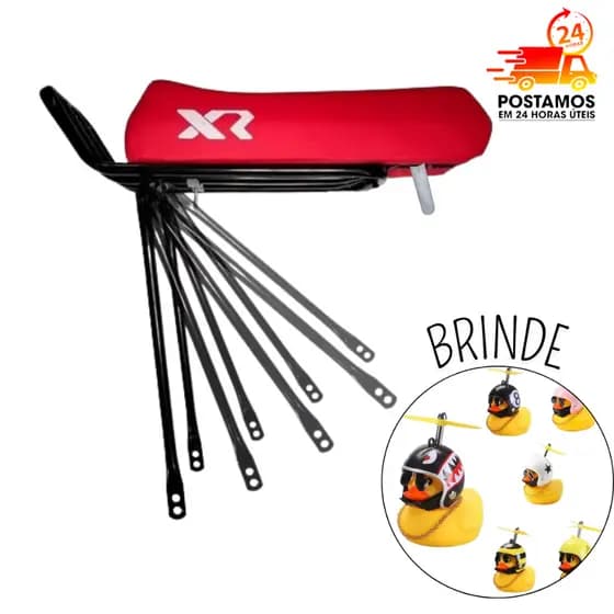 Kit Banco Xr Mobilete Caloi C/ Bagageiro Rabetão Articulado