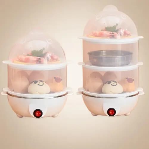 Cozedor De Ovos e Legumes Elétrico Portátil Cozinha À Vapor