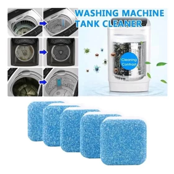 Kit 12 Limpador Pastilha de Máquina de Lavar Roupa, Comprimido Efervescente Sólido para Remover Manchas