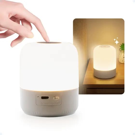 Luminaria De Mesa Recarregável Para Quarto Sala Corredor LED Luz De Estudos Escritório Moderno